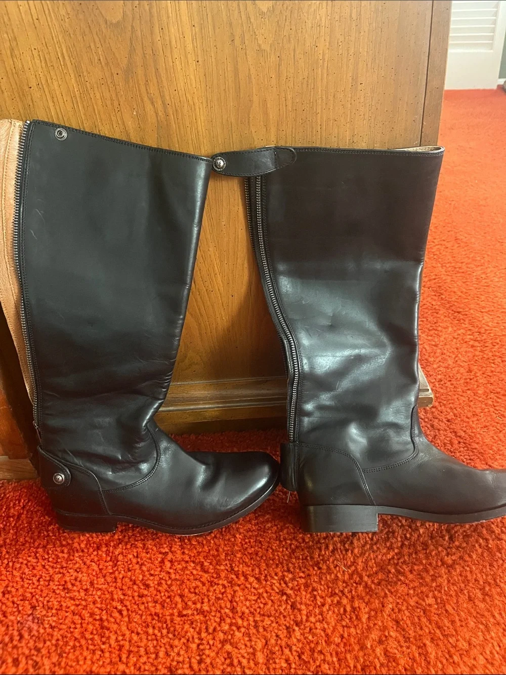 Frye Black Leather Riding Boots